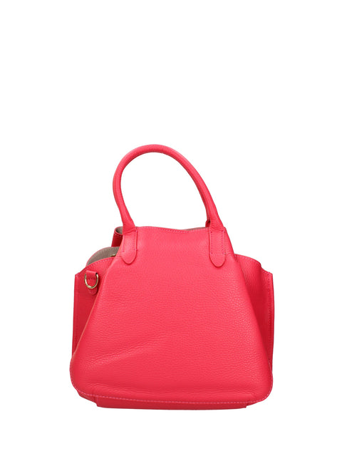 Women's Genuine Dollaro Leather Handbag – Azalea – Made in Italy - Chiara Ferretti