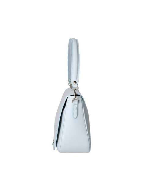 Celeste Genuine Leather Leather Shoulder Crossbody Bag Made in Italy – Sky Blue - Viola Castellani