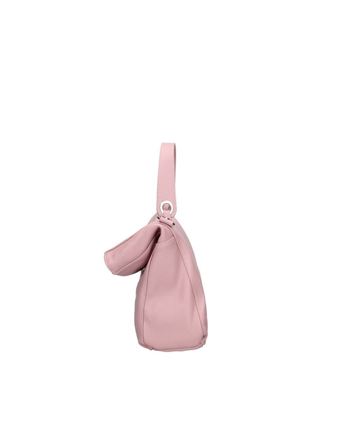 Pink Genuine Leather Convertible Leather Backpack Shoulder Bag Made in Italy – Pink - Viola Castellani