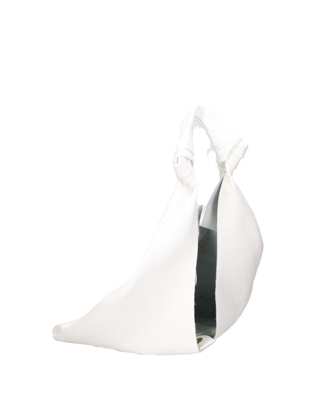 White Genuine Leather Leather Shoulder Tote Bag Made in Italy – White - Viola Castellani