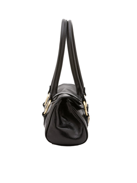 Women's Leather Doctor Bag with Double Zip Pockets – Black – Made in Italy - I Fratelli