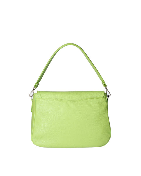 Green Genuine Leather Leather Shoulder Crossbody Bag Made in Italy – Green - Viola Castellani