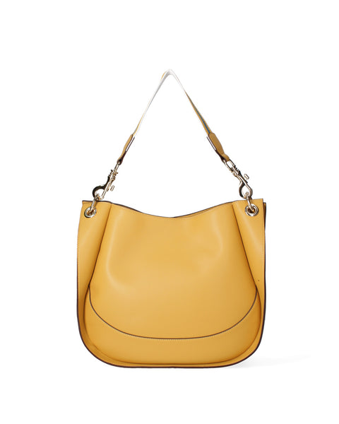 Yellow Regenerated Leather Leather Shoulder Crossbody Bag Made in Italy – Yellow - Viola Castellani