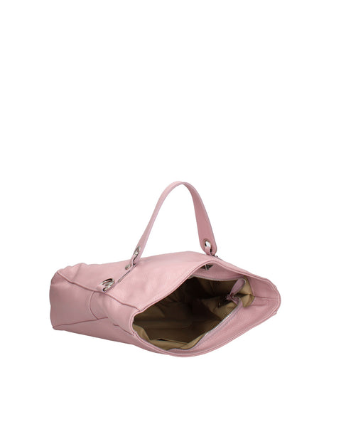 Pink Genuine Leather Convertible Leather Backpack Shoulder Bag Made in Italy – Pink - Viola Castellani