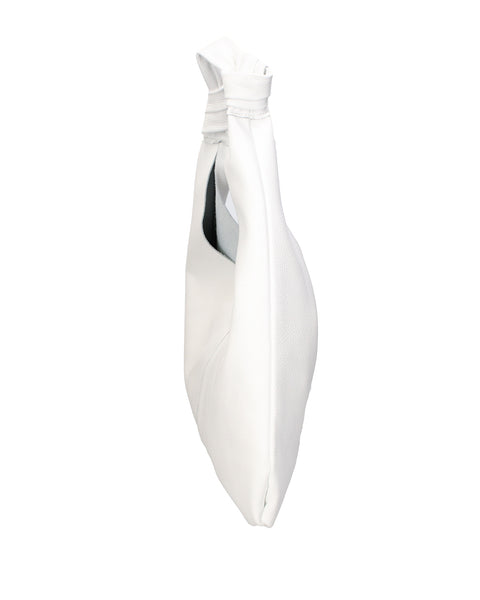 White Genuine Leather Leather Shoulder Tote Bag Made in Italy – White - Viola Castellani