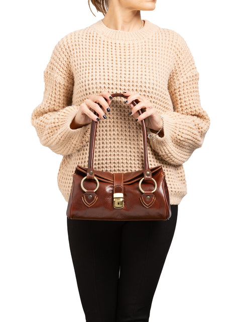 Women's Leather Doctor Bag with Double Zip Pockets – Brown – Made in Italy - I Fratelli