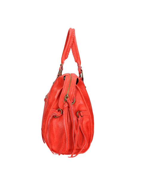Women's Genuine Leather Shoulder Bag – Medium Red – Made in Italy - Gave Lux