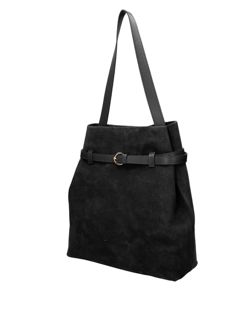 Women's Genuine Leather Handbag – Black – Made in Italy - Chiara Ferretti