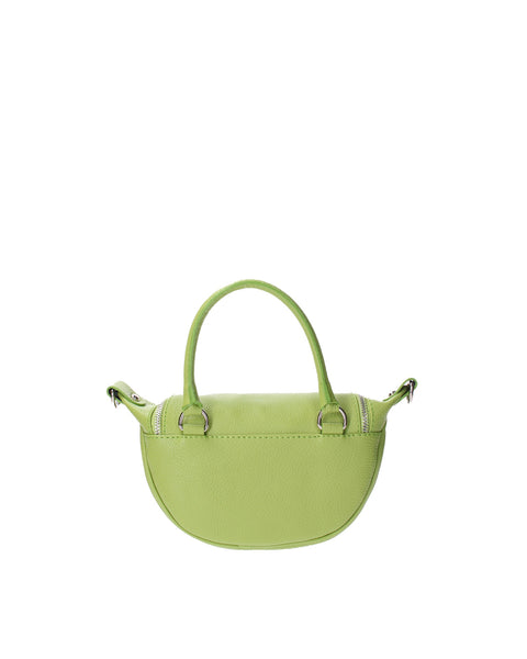 Green Genuine Leather Leather Top Handle Handbag Made in Italy – Green - Viola Castellani
