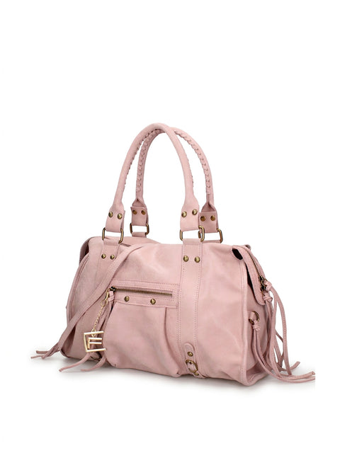 Women's Genuine Leather Handbag – Pink – Made in Italy - Chiara Ferretti