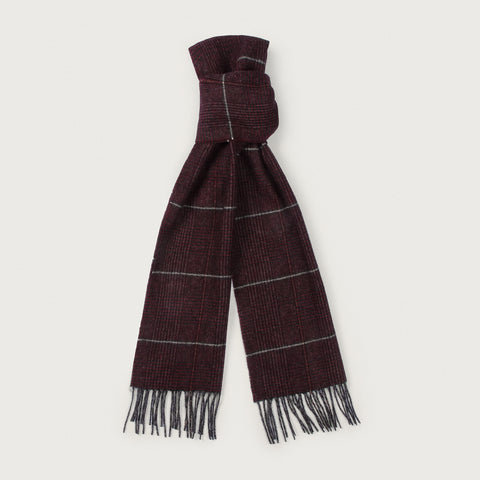 Scarve - Art. Two toned wool scarf burgundy Nick Bronson