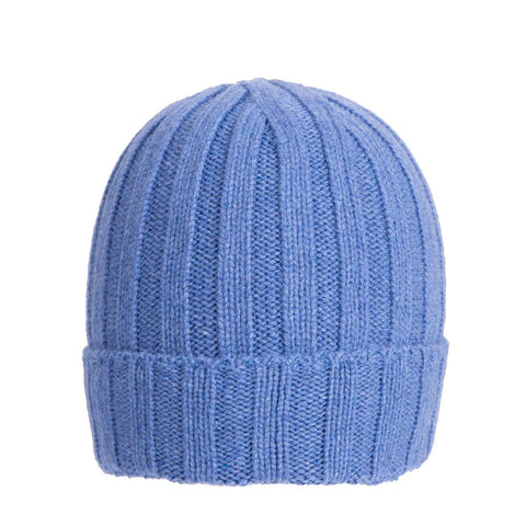 Recycled cashmere ribbed beanie - Due Toscani