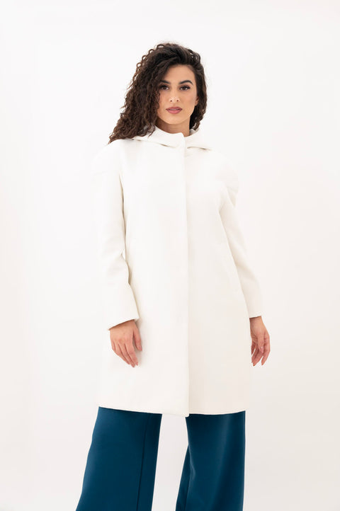 Coat - Long White Corallo Sartoria