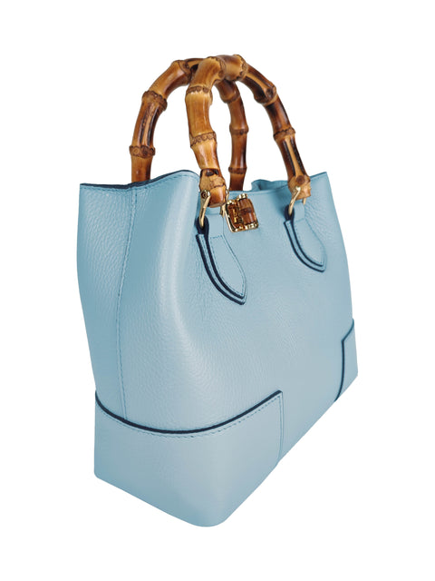 Dollaro leather bag with bamboo handle Florence Leather