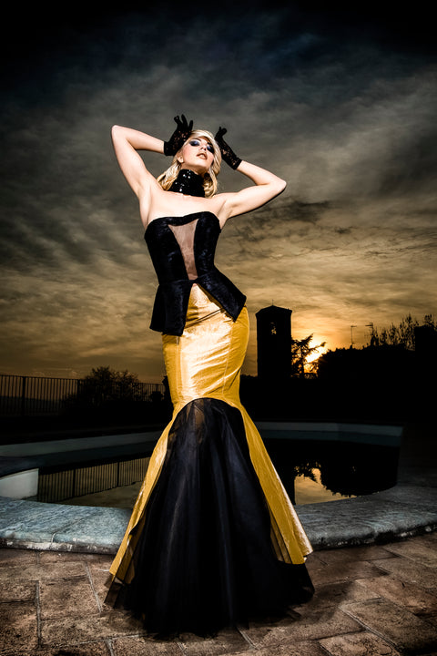 Cerimonial Dress - Black Night Dress Bruna Couture