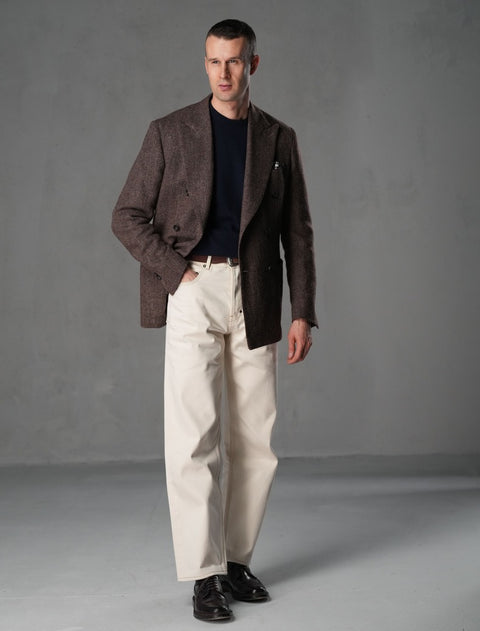 Jeans 5 Pocket Selvedge Ecrù Gorza Heritage