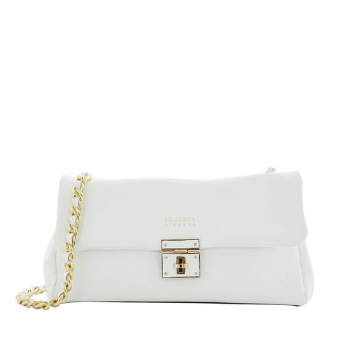 Fedra - Borsa con catena Bianco Claudia Firenze