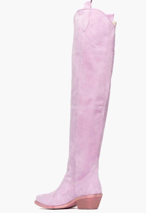 Women's over-the-knee suede boots - Alex Oldwest 11