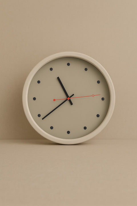 Leather-covered clock