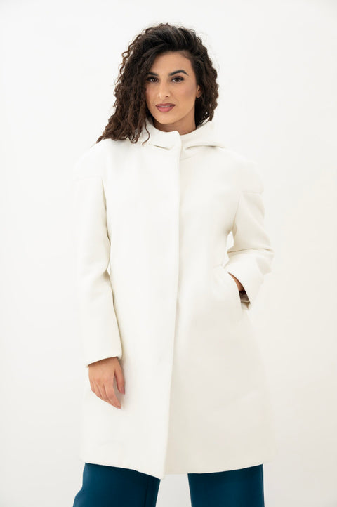 Coat - Long White Corallo Sartoria