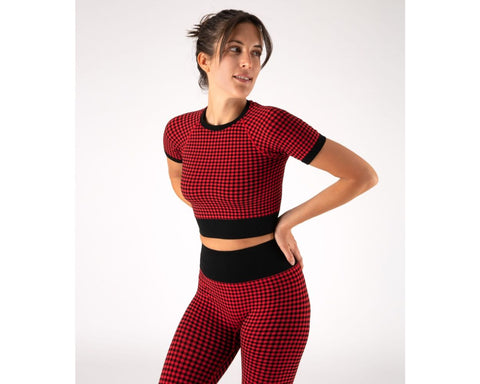 Top - Georgie Black/Bright Red Heart and Soul