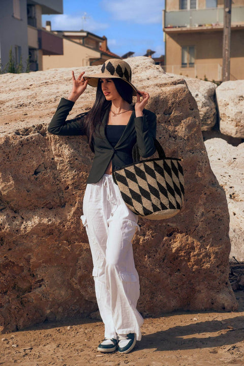 Crochet raffia bag Petracci