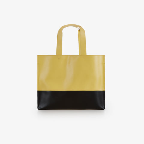 Shopping Bag - East West Print Yellow 959NINEFIVENINE