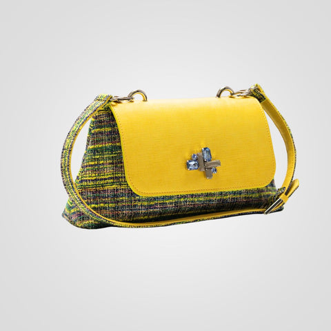 Shoulder Bag - Audrey Capri Yellow Cordini Rita