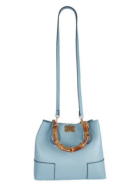 Dollaro leather bag with bamboo handle Florence Leather
