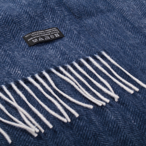 Scarve - Art. Melange wool scarf blue Nick Bronson