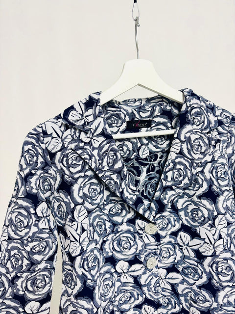Blazer con stampa floreale e bottoni decorativi SixStop
