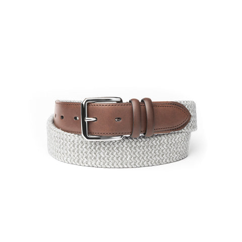 Belt - Linen & Leather white melange Armeria Meschieri