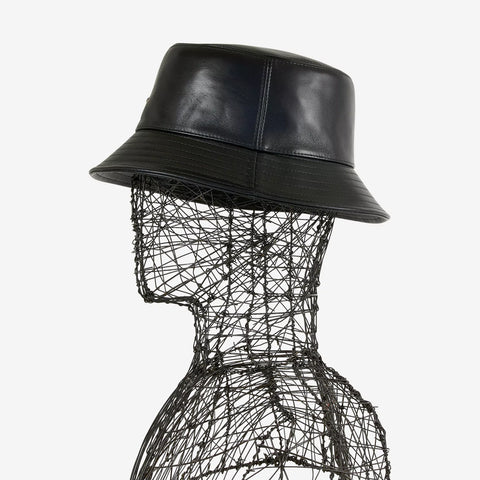 Hat - Leather Buket Black Axis