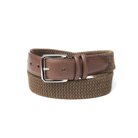 Belt - Linen & Leather brown Armeria Meschieri