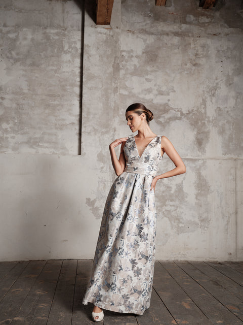Dress - Mikado Grey Roberta Longo