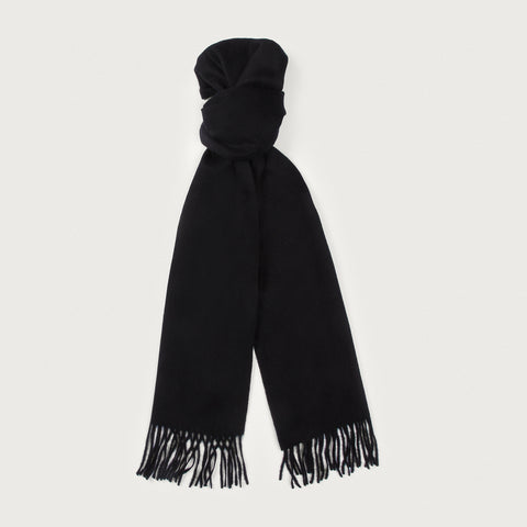 Scarve - Art. Monocolor Cashmere Scarf Black Nick Bronson